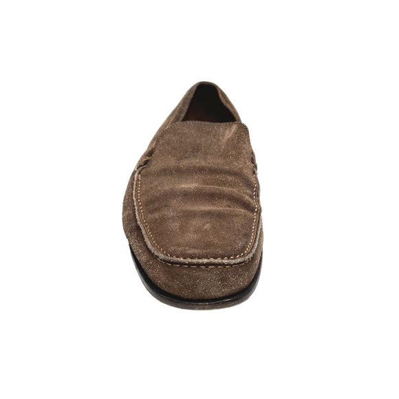 John Varvatos Distressed Suede Loafers - Brown | 10 - Picture 7 of 14